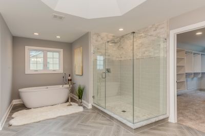 Small Bathroom Shower with Glass Enclosure